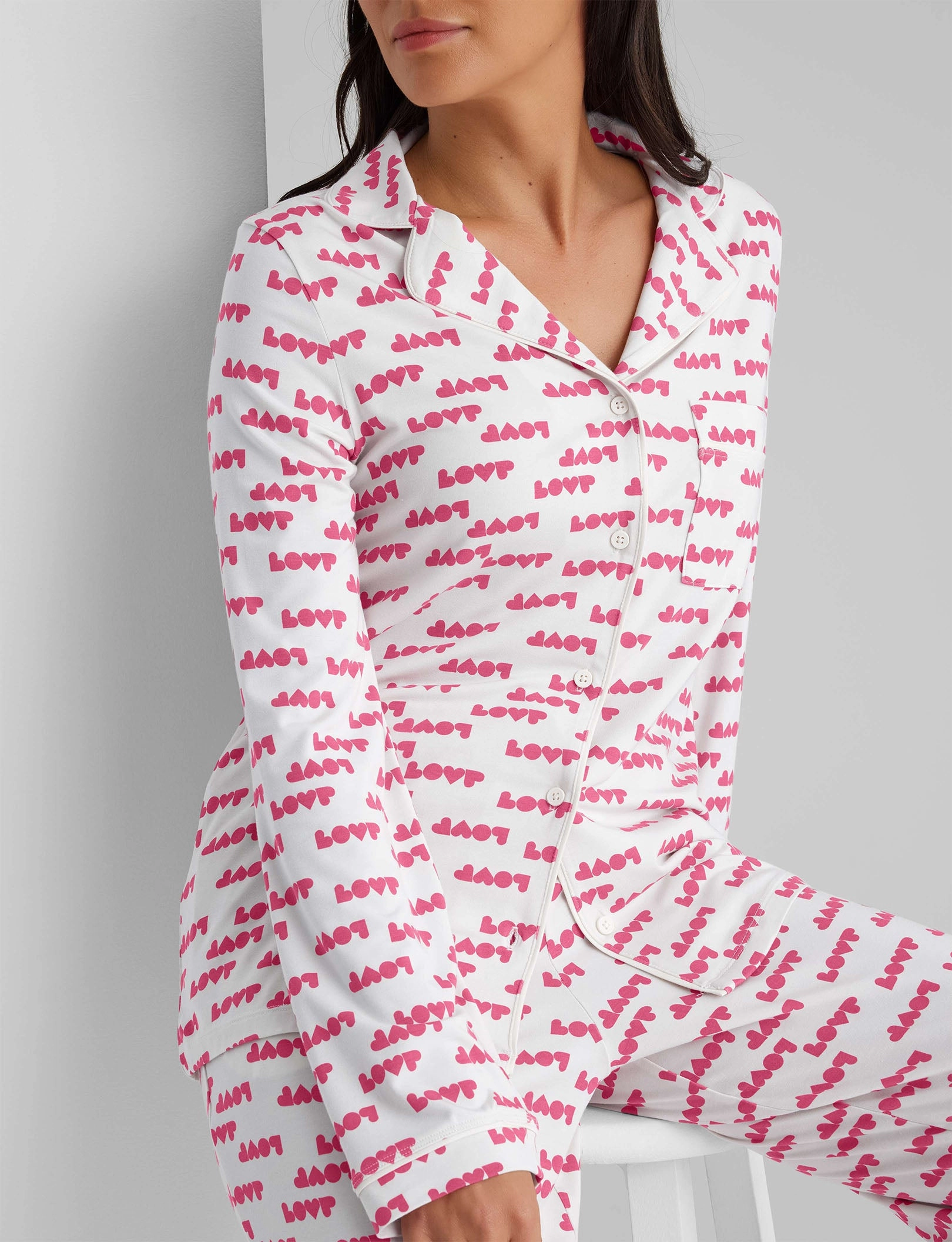 Women's Downtime Long Sleeve Pajama Top & Pant Set