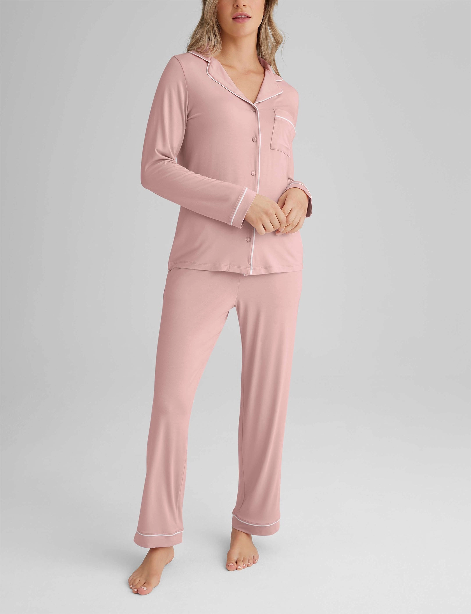 Women's Downtime Long Sleeve Pajama Top & Pant Set