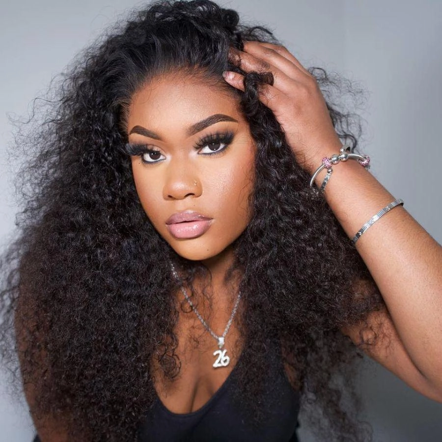 WOWANGEL 13X6 Skinlike Real HD Lace Front Wig Deep Curly Glueless Wig