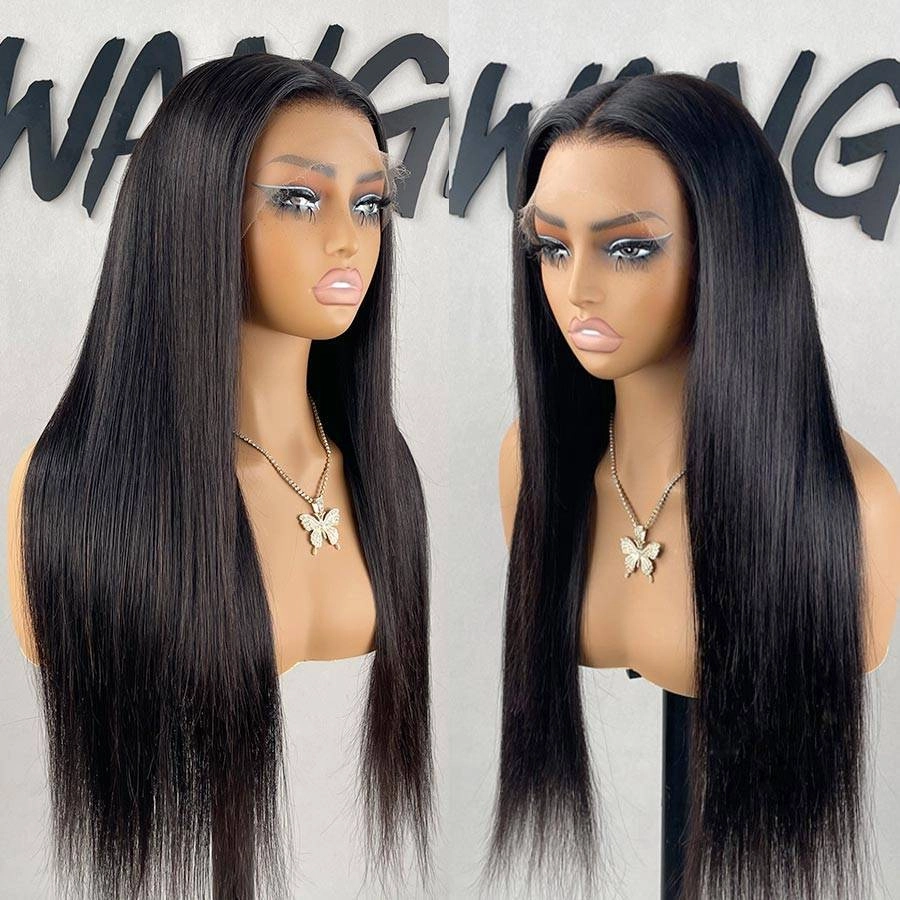 WOWANGEL 250% Density 13X6 HD Lace Front Wigs Straight HD Lace Closure Wig