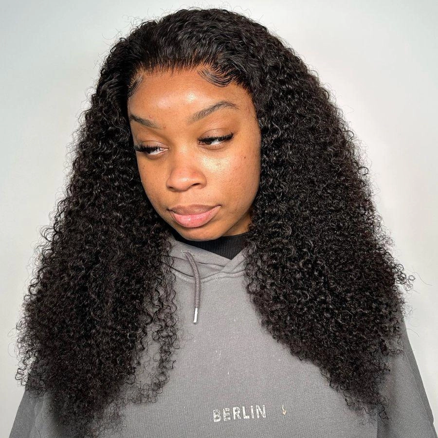 WOWANGEL 4C Texture Hair 13X6 Skinlike Real HD Lace Front Wig Kinky Curly