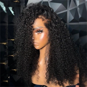 WOWANGEL 4C Textured Edges 13X6 Skinlike Real HD Lace Front Wig Kinky Curly