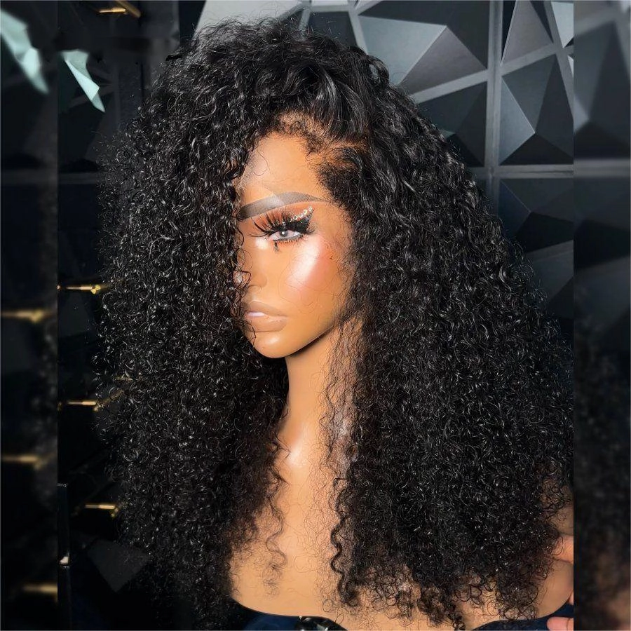 WOWANGEL 4C Textured Edges 13X6 Skinlike Real HD Lace Front Wig Kinky Curly