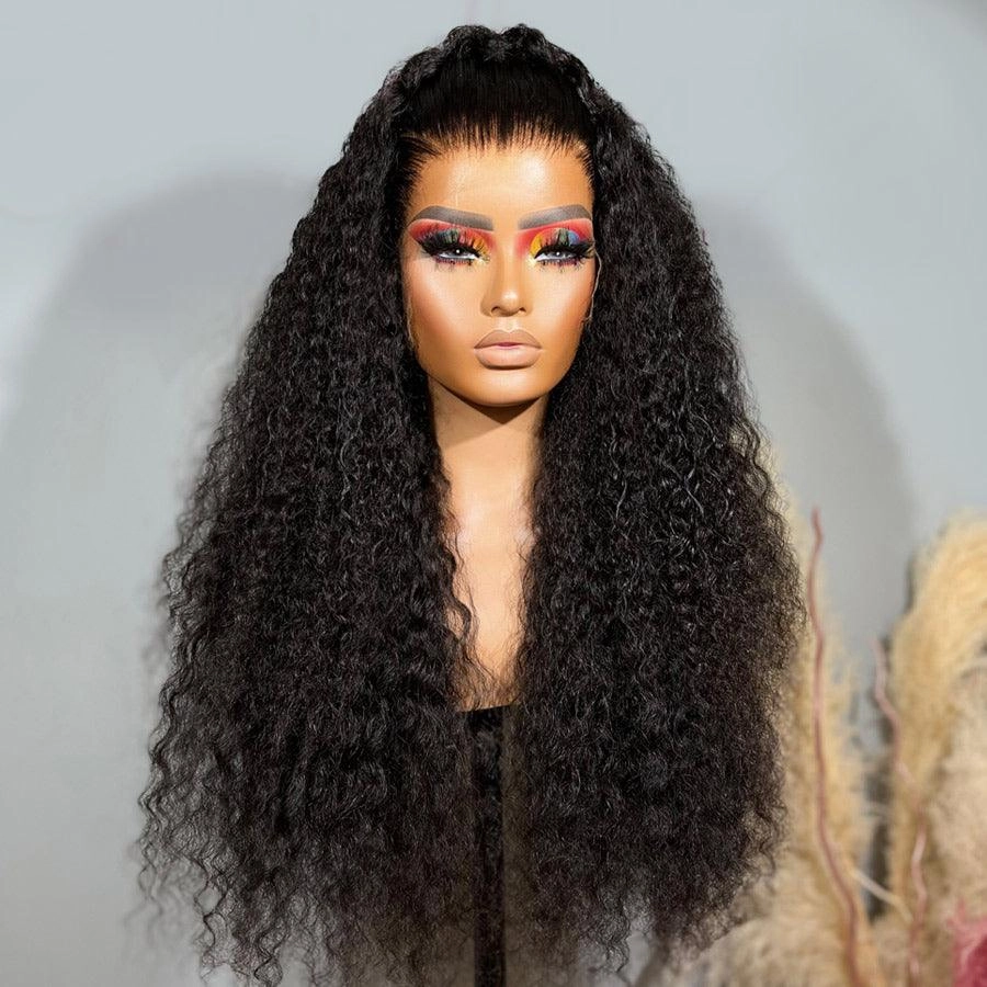 WOWANGEL Deep Curly 13X6 Full Frontal HD Lace Wig Seamless Clean Hairline