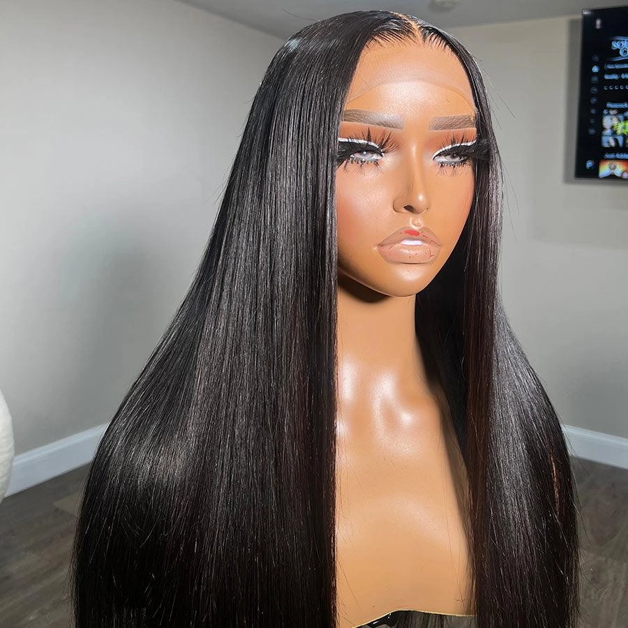 WOWANGEL Premium Raw Hair 13X4 HD Lace Frontal Wigs Straight Closure Wig