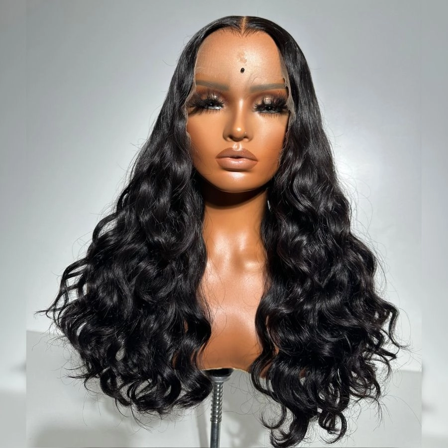 WOWANGEL Wavy 13X6 HD Lace Full Frontal Wigs Premium Raw Hair