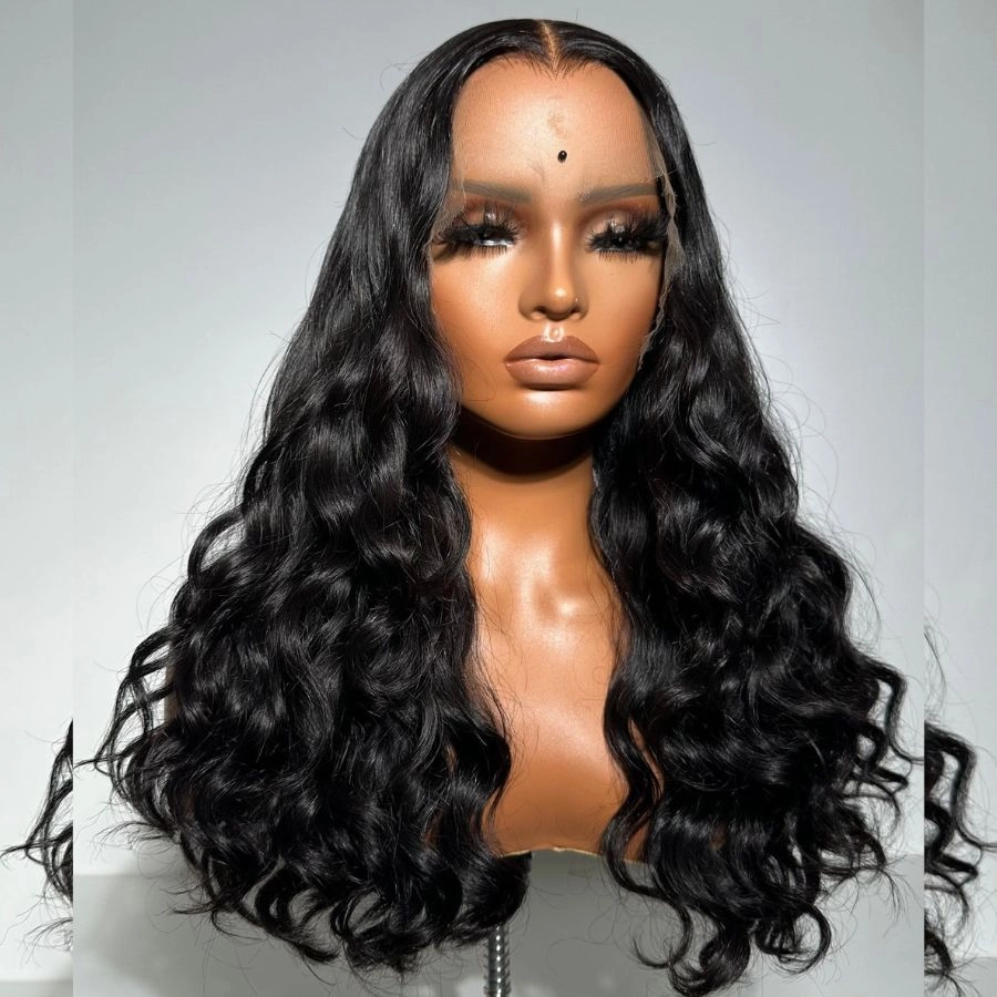 WOWANGEL Wavy 13X6 HD Lace Full Frontal Wigs Premium Raw Hair